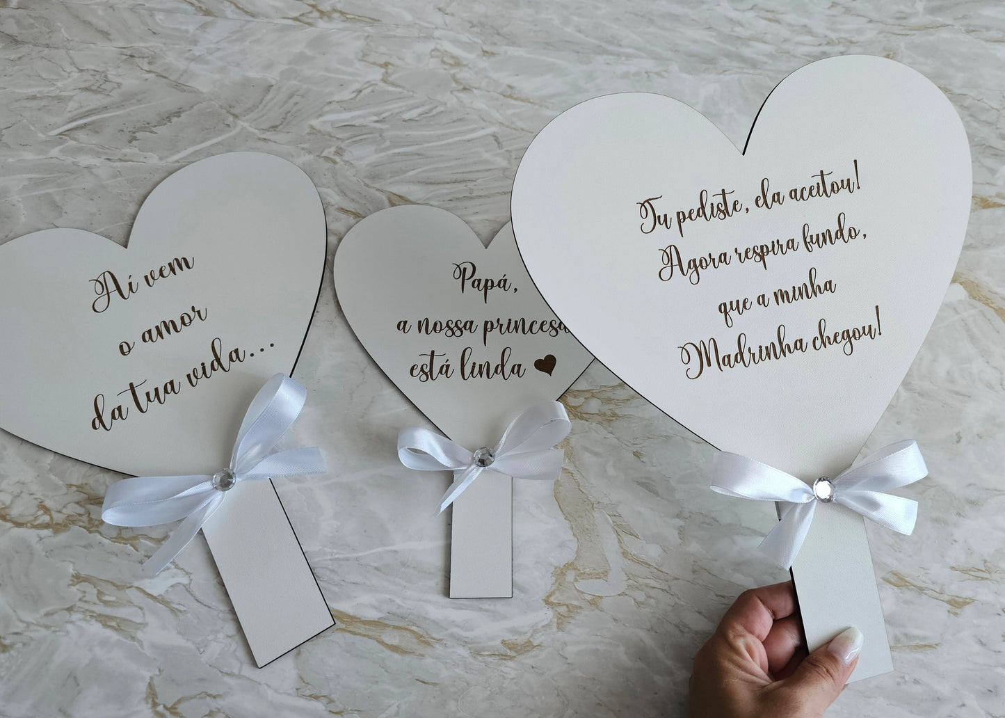 Placa coração Casamento