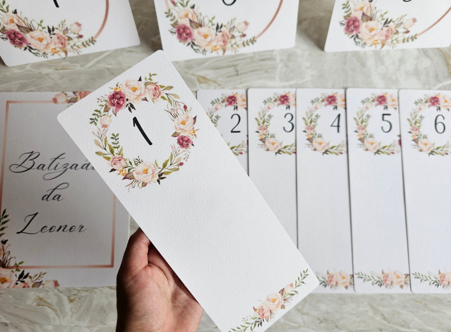 Kit seating plan para preencher floral