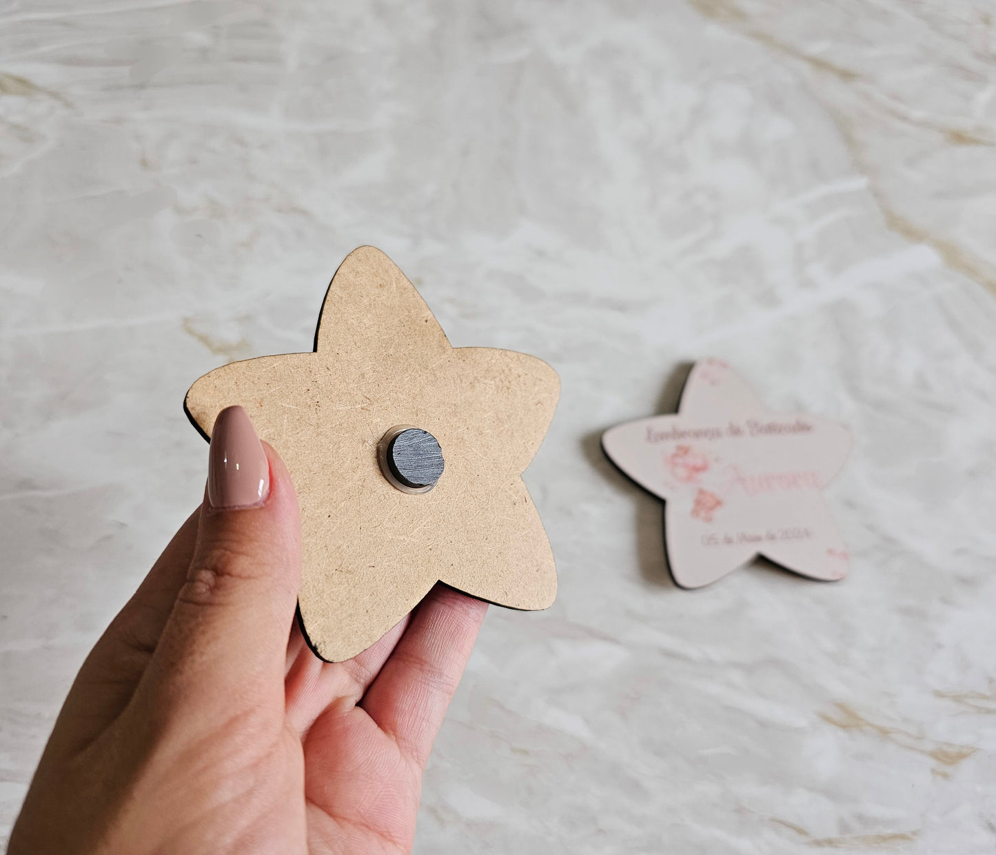 Íman personalizado estrela ursinho azul