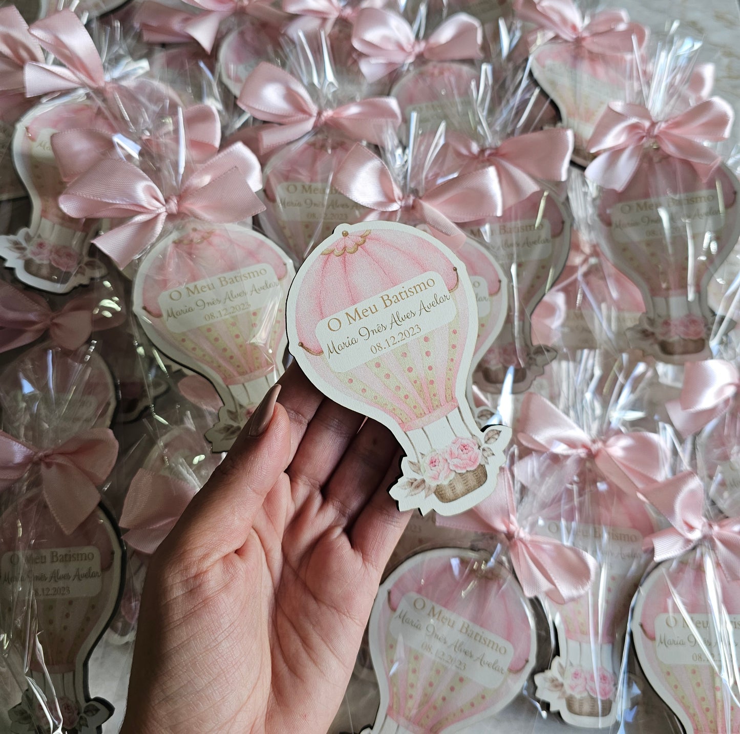 Íman personalizado Balão Rosa