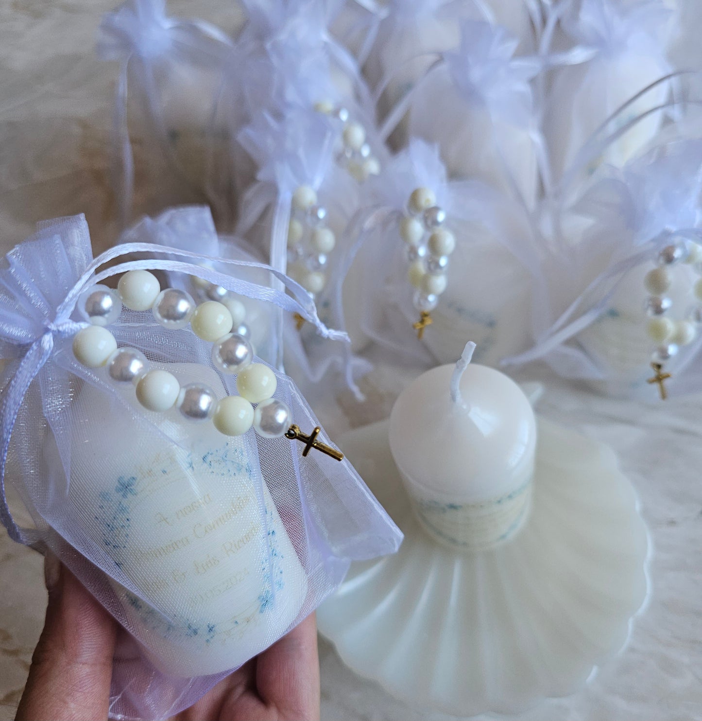 Vela personalizada "L&L" + mini dezena