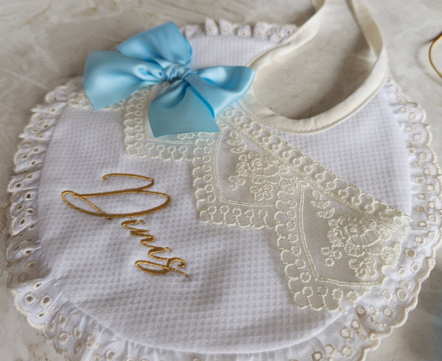 Babete personalizado + prendedor de chupeta