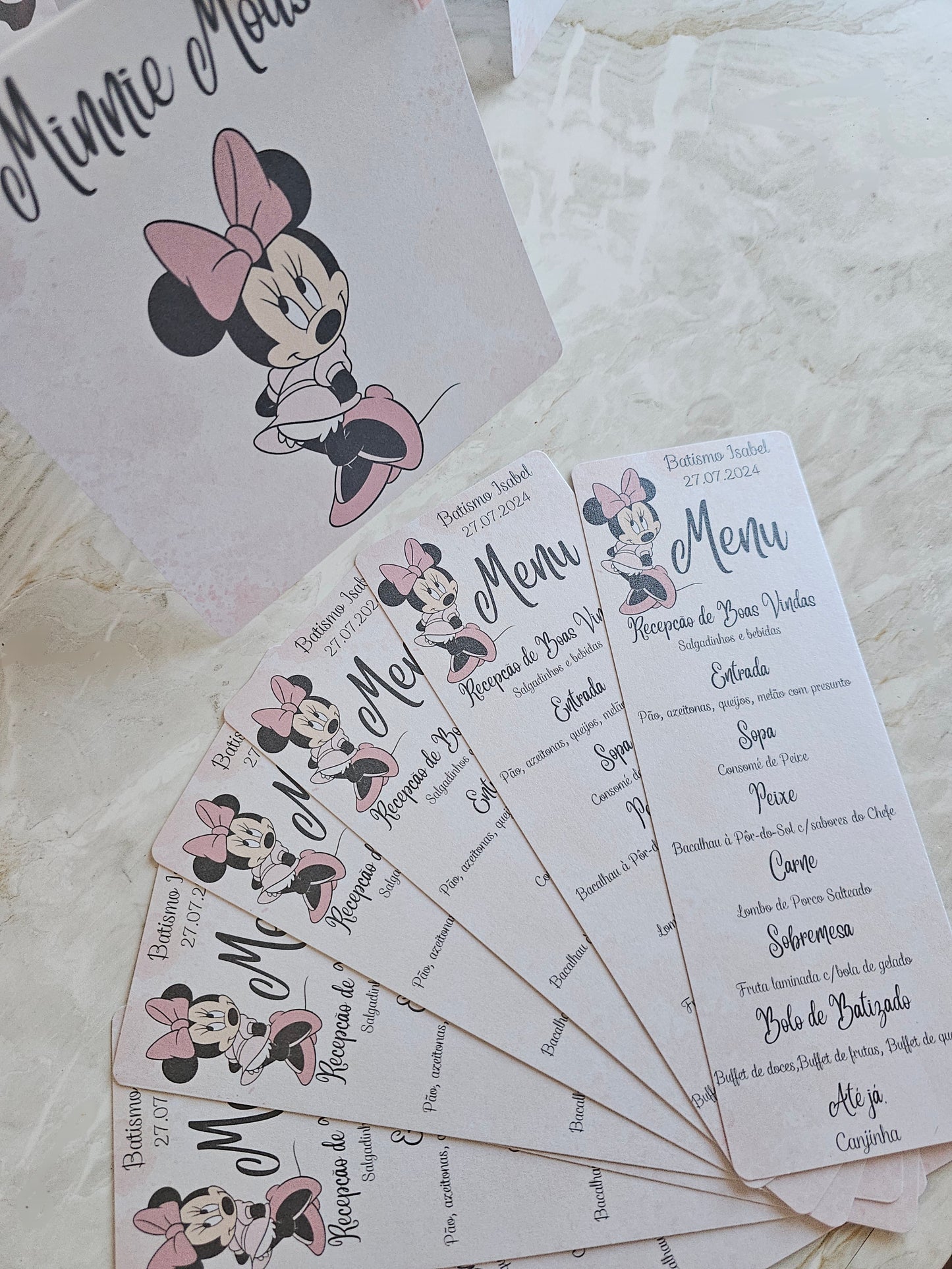 Menu personalizado Minnie