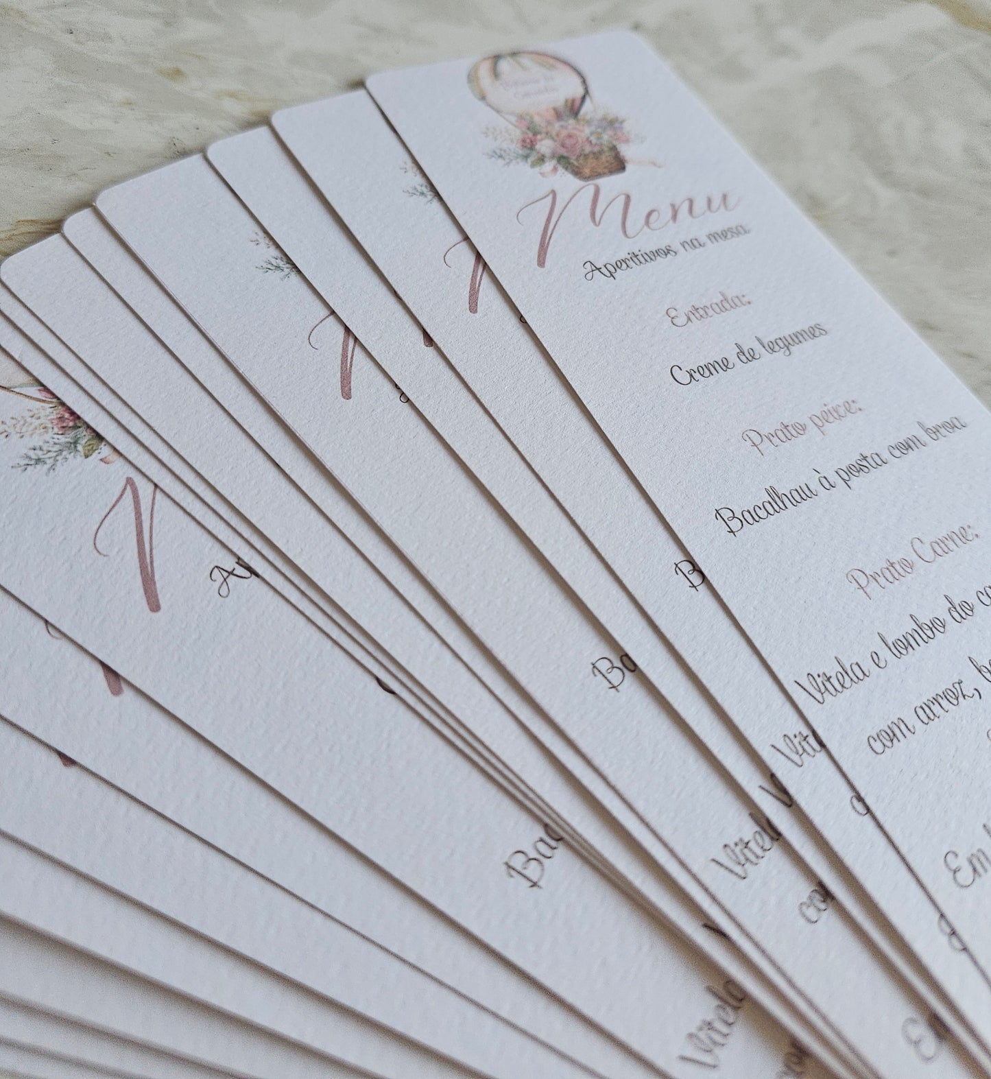 Menus personalizados Balão