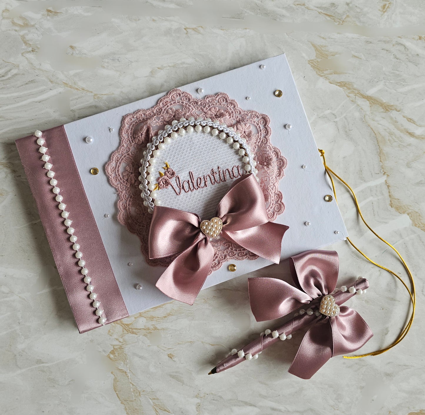 Livro de Honra A5 + caneta "Valentina"