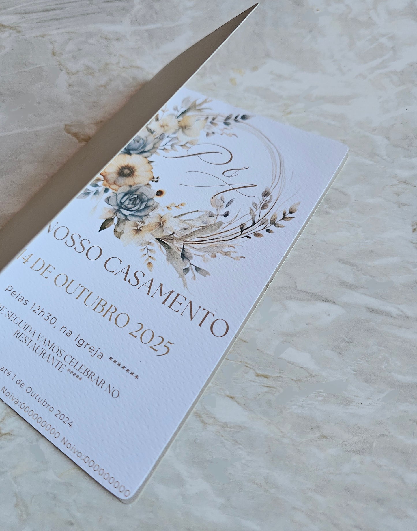 Convite Casamento "P&A"