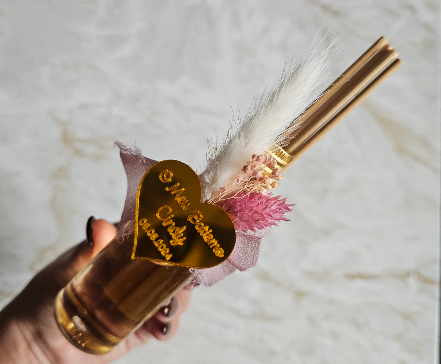 Mikado personalizado "Coração de Ouro "