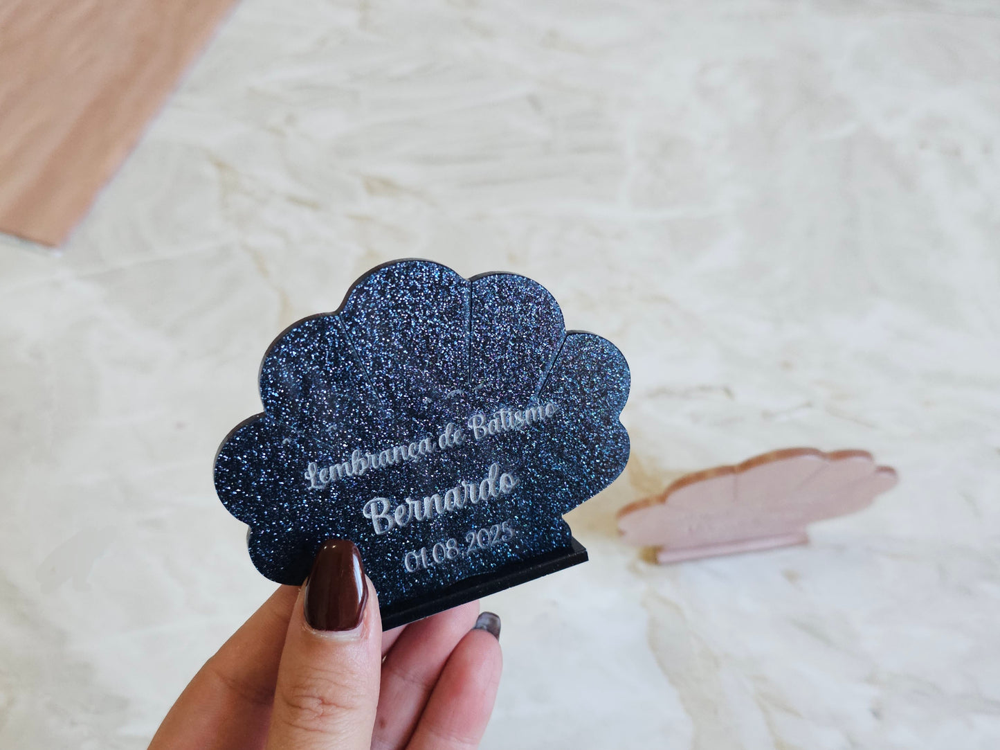 Mini moldura concha galaxy blue