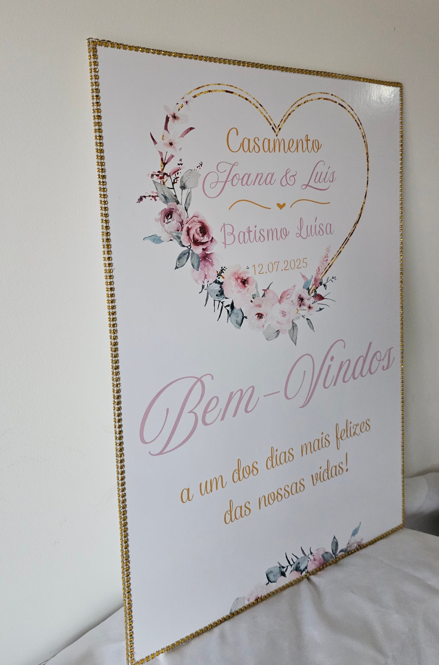 Placa de Boas vindas Casamento & Batizado