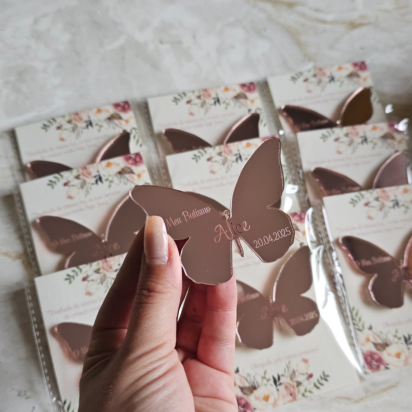 Íman personalizado "Alice" Borboleta Acrílico