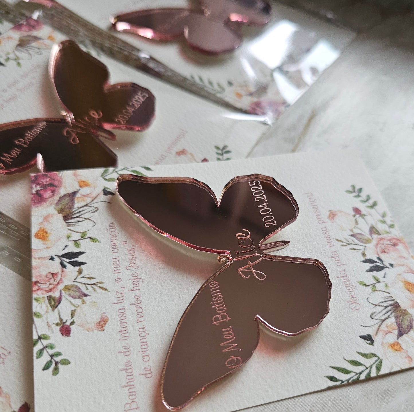 Íman personalizado "Alice" Borboleta Acrílico