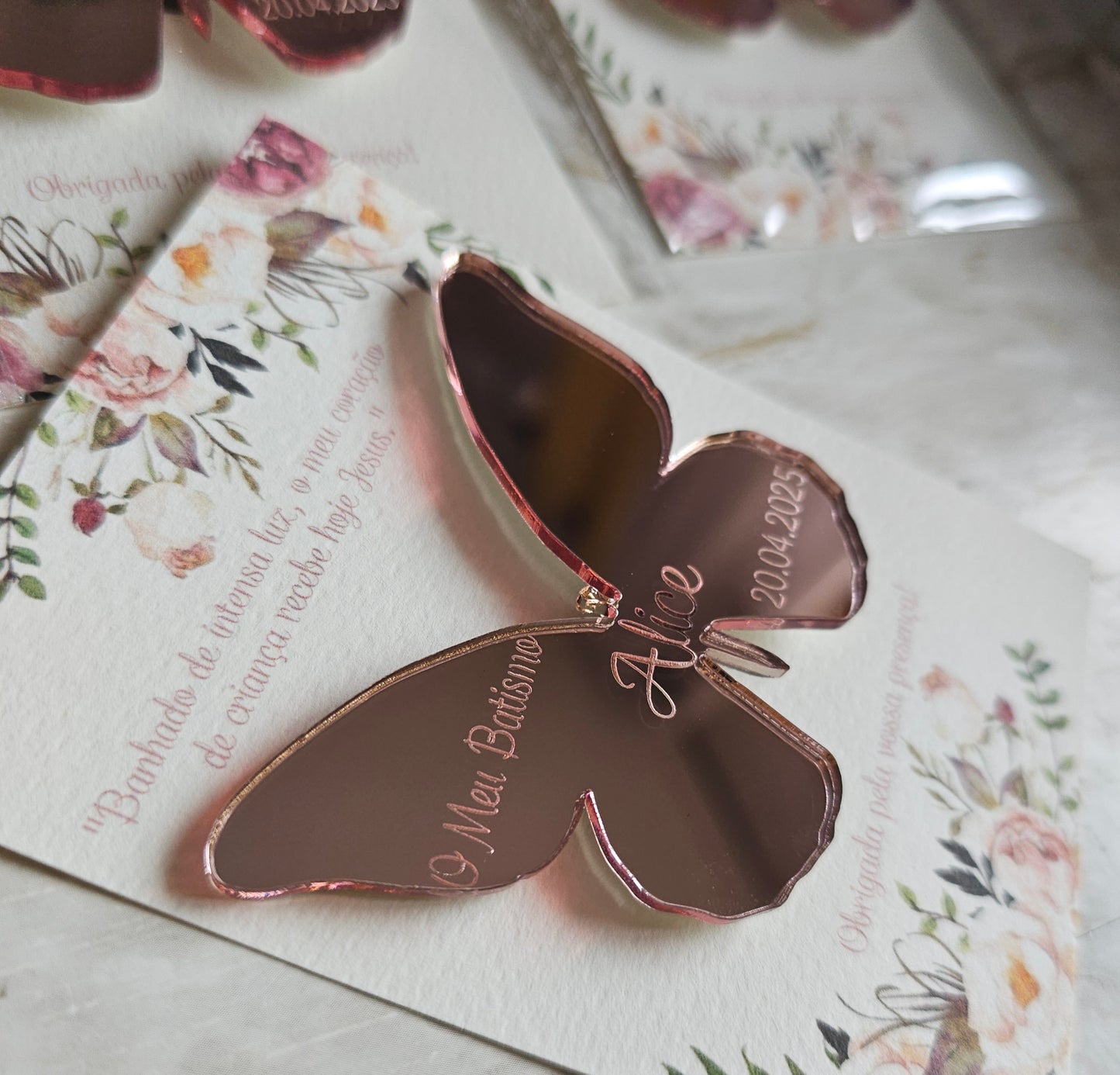 Íman personalizado "Alice" Borboleta Acrílico