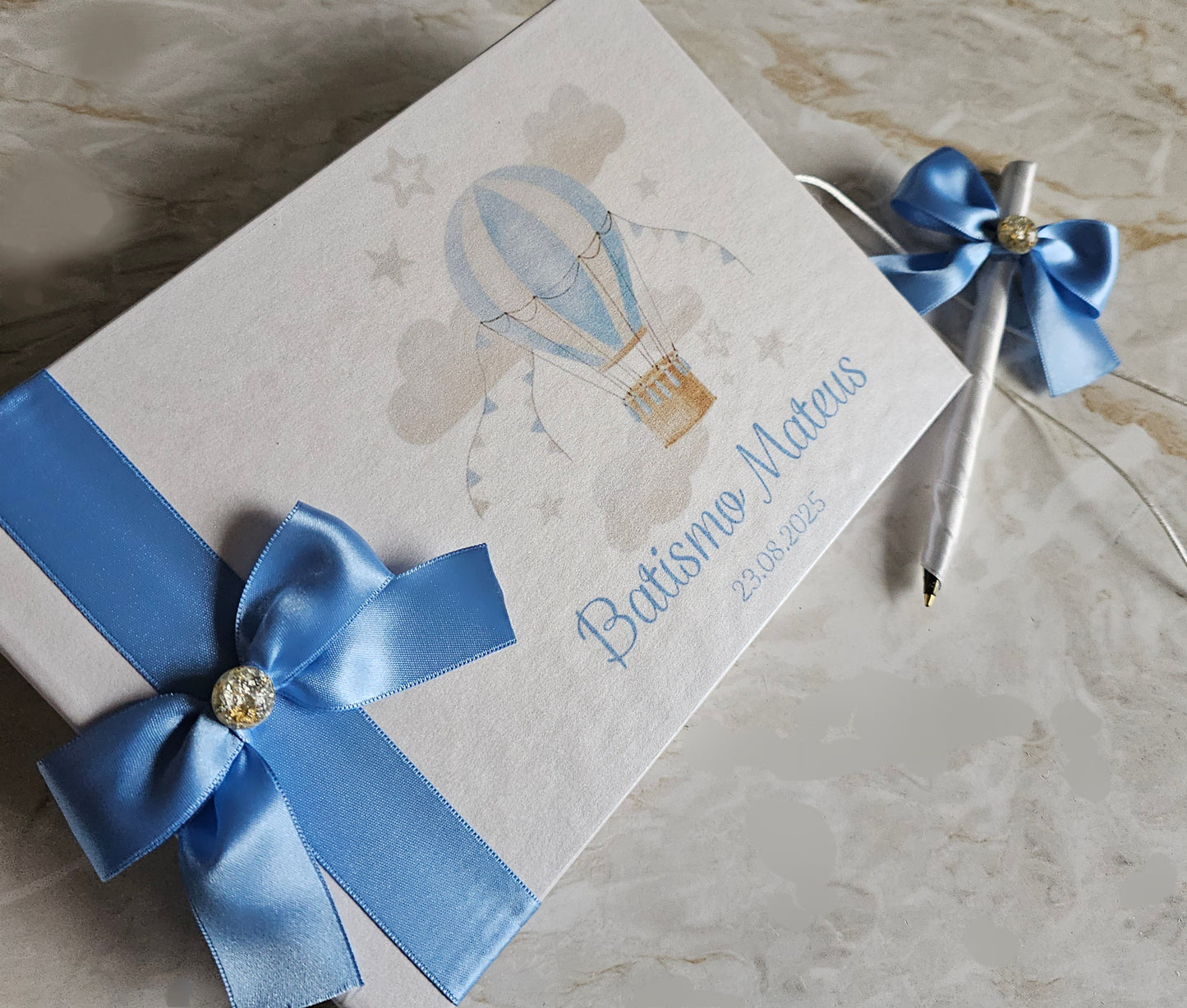 Livro de honra " Balão de ar quente Azul"