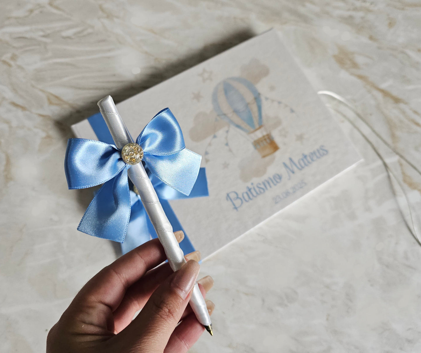 Livro de honra " Balão de ar quente Azul"