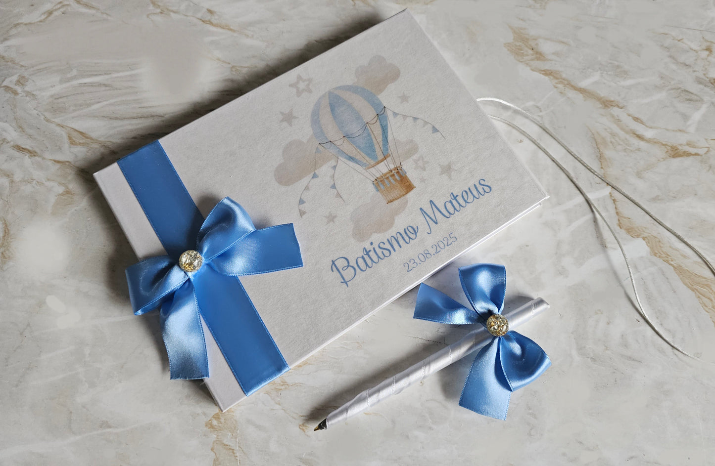 Livro de honra " Balão de ar quente Azul"