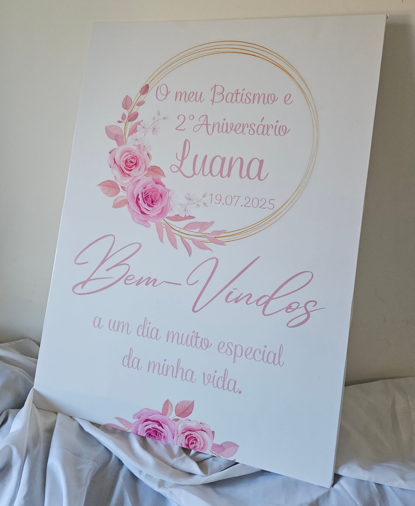 Placard Boas-vindas Floral