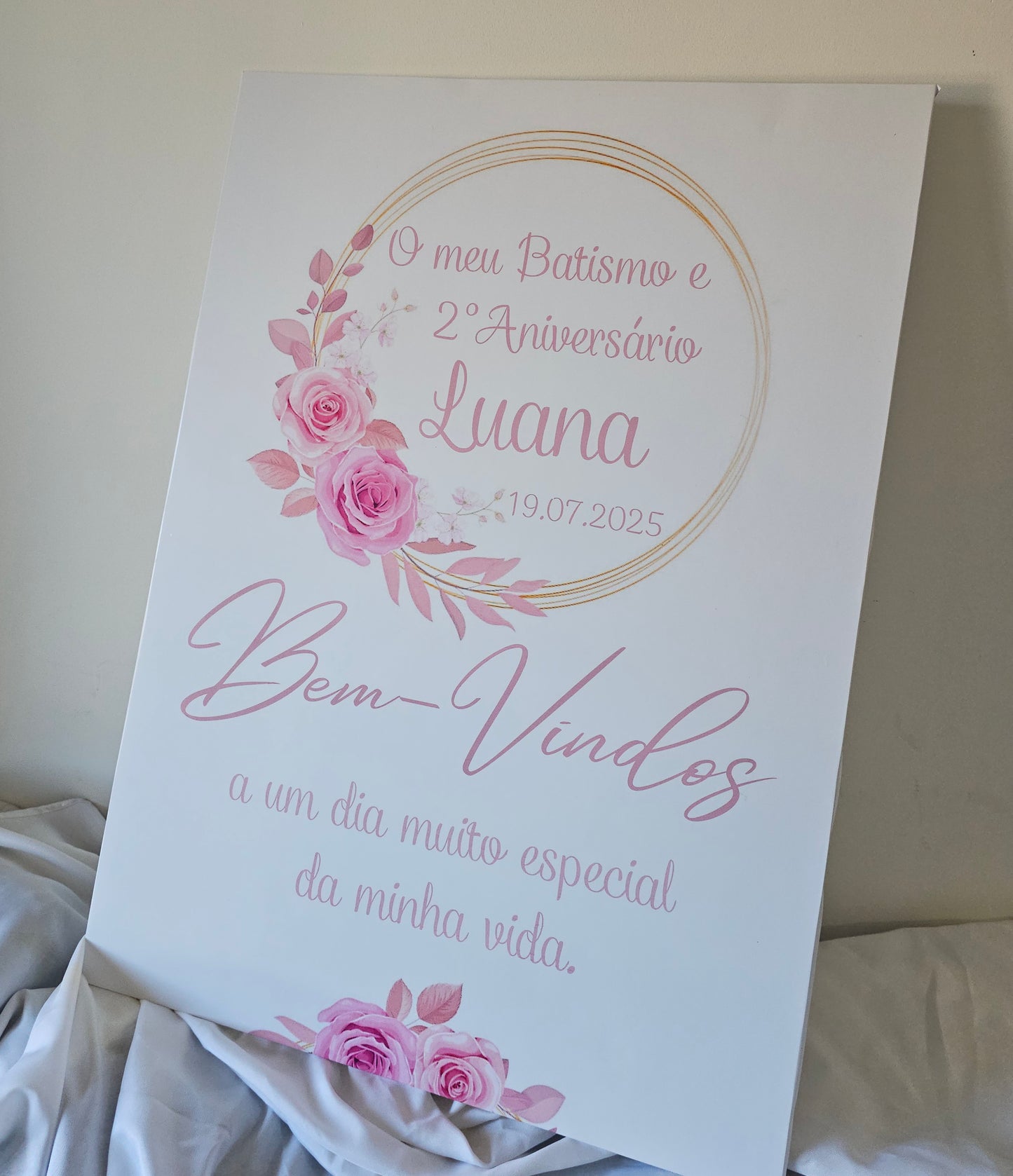 Placard Boas-vindas Floral