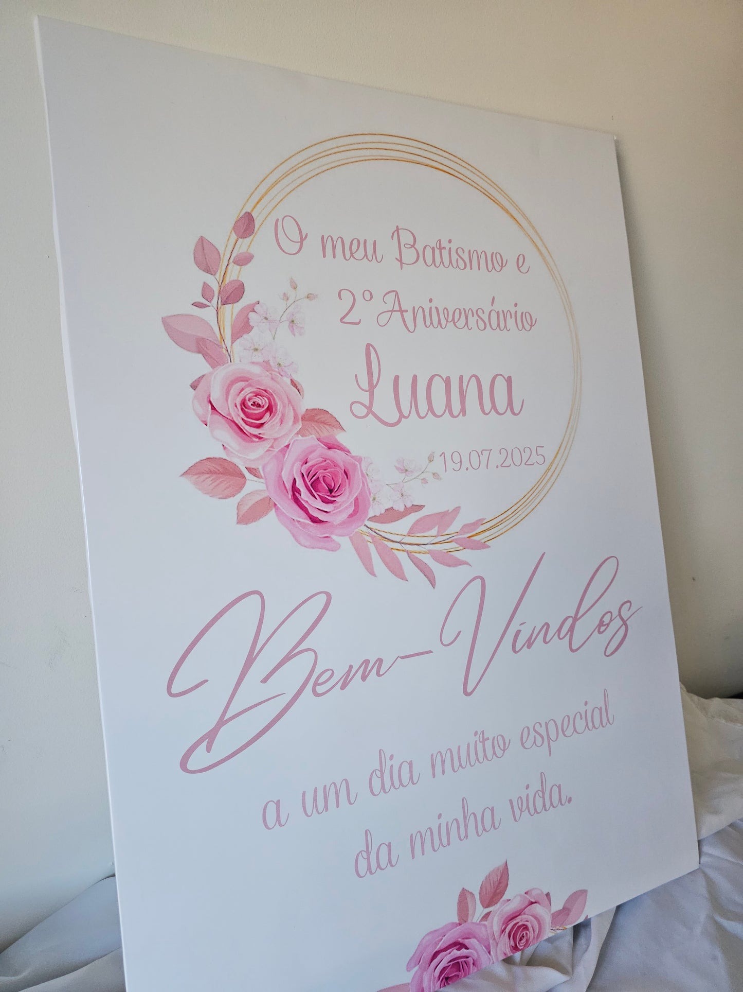 Placard Boas-vindas Floral