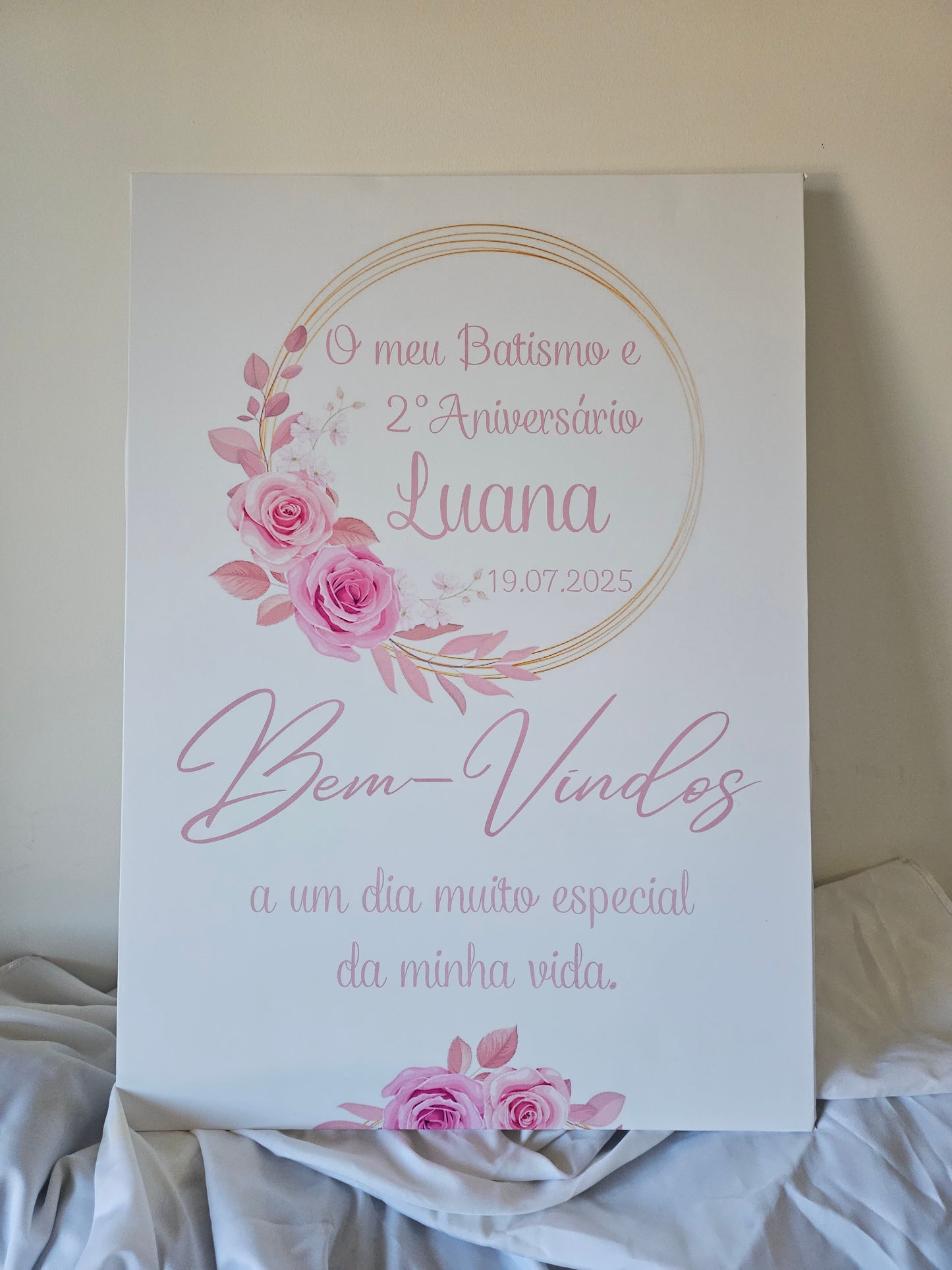 Placard Boas-vindas Floral