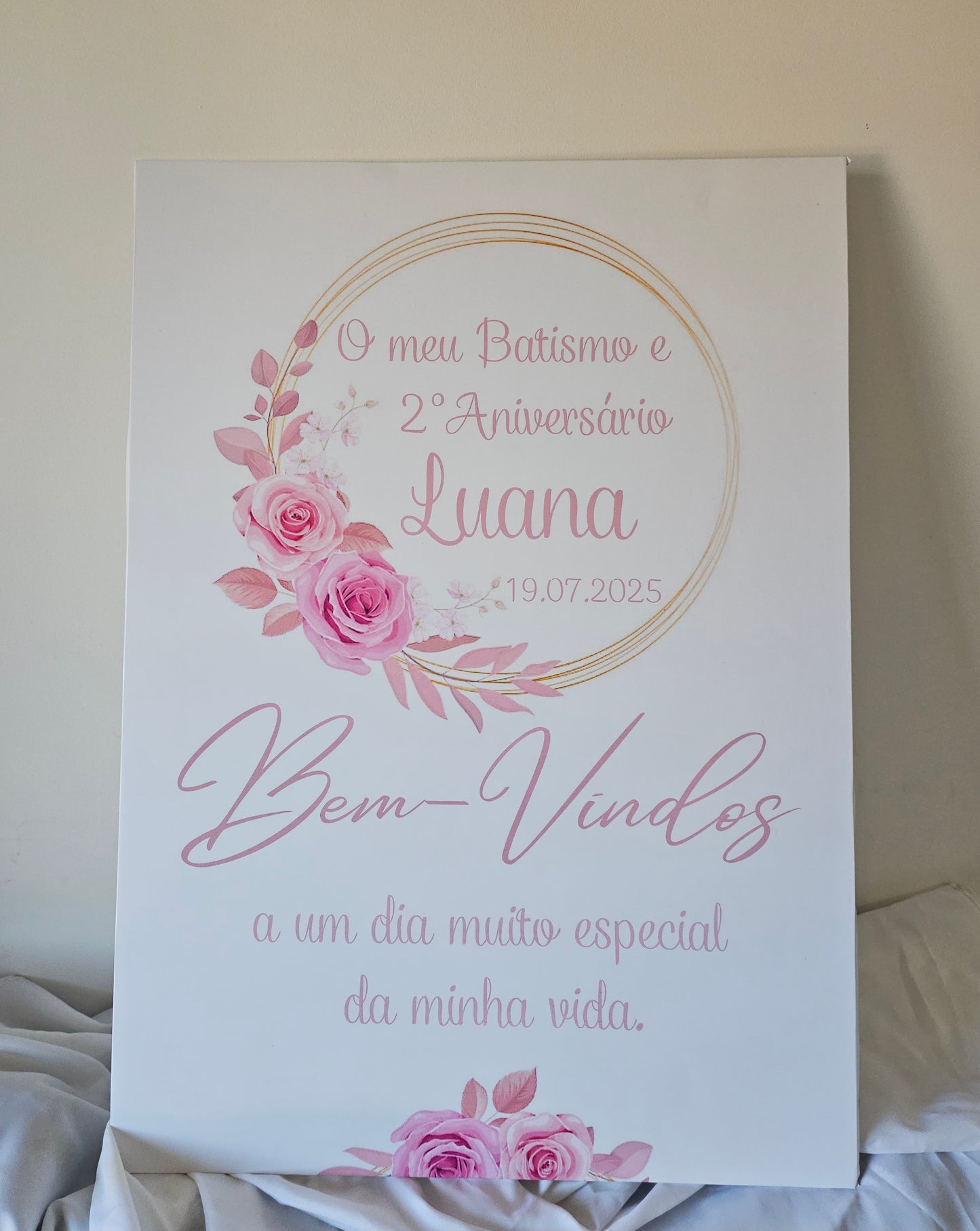 Placard Boas-vindas Floral