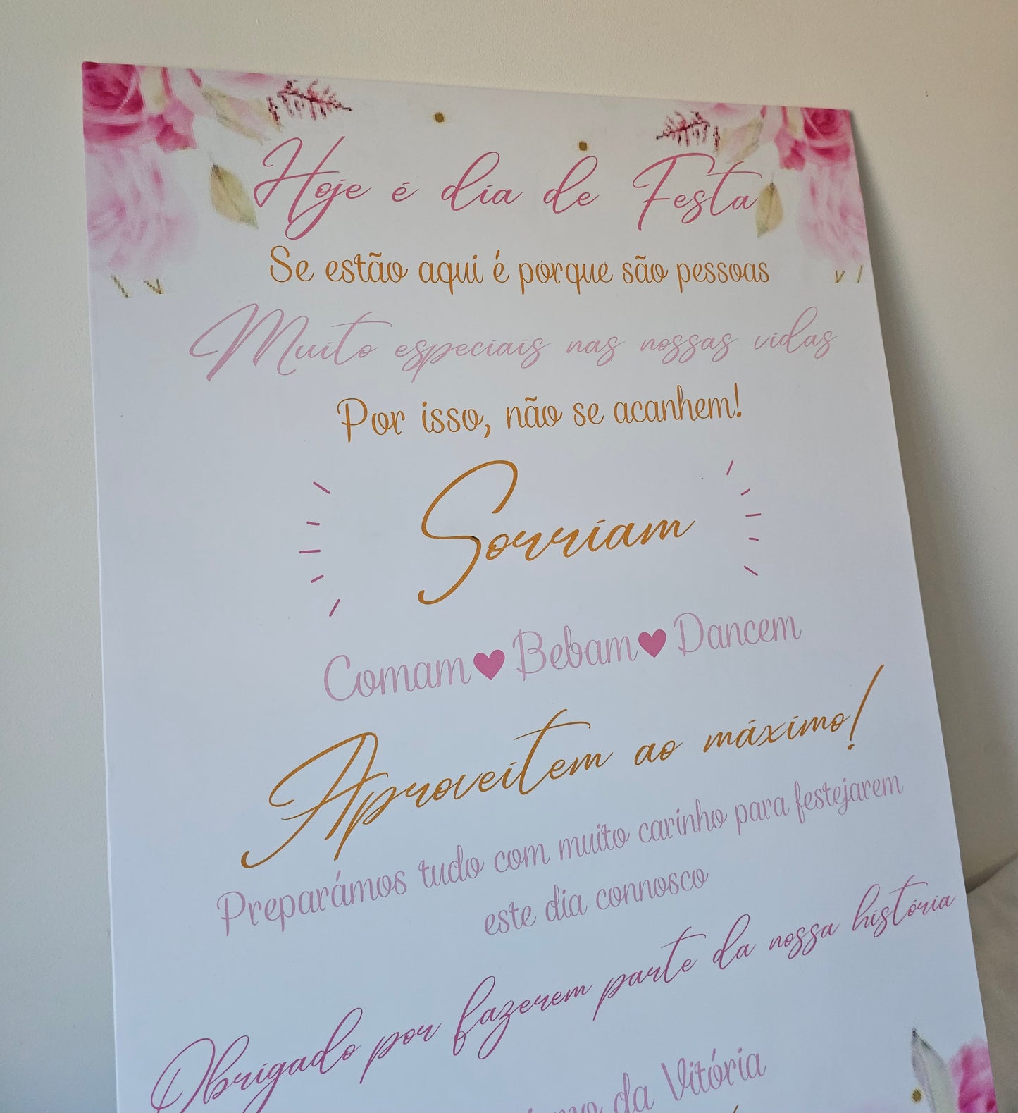 Placard Boas-vindas "C&H"