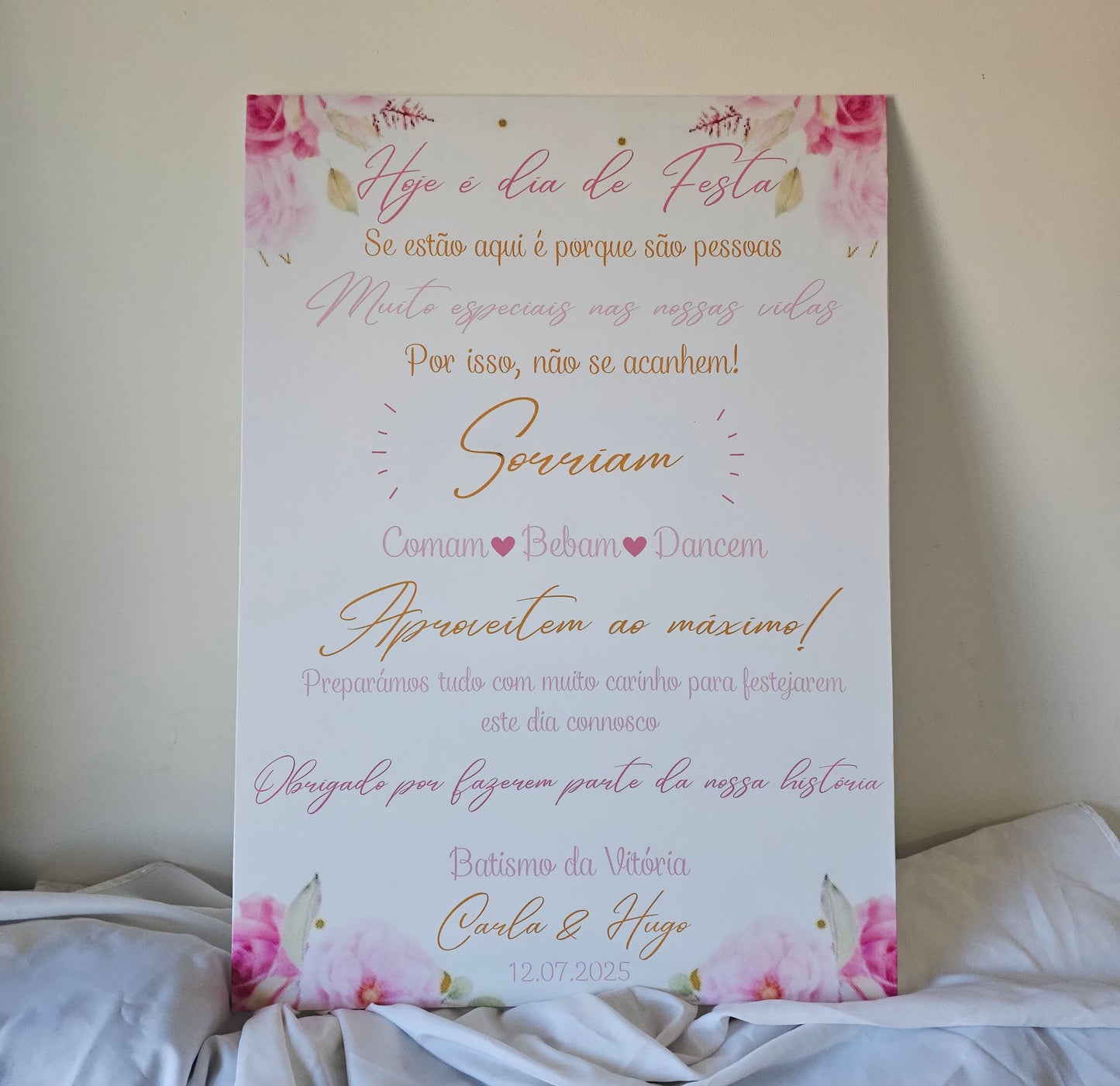 Placard Boas-vindas "C&H"