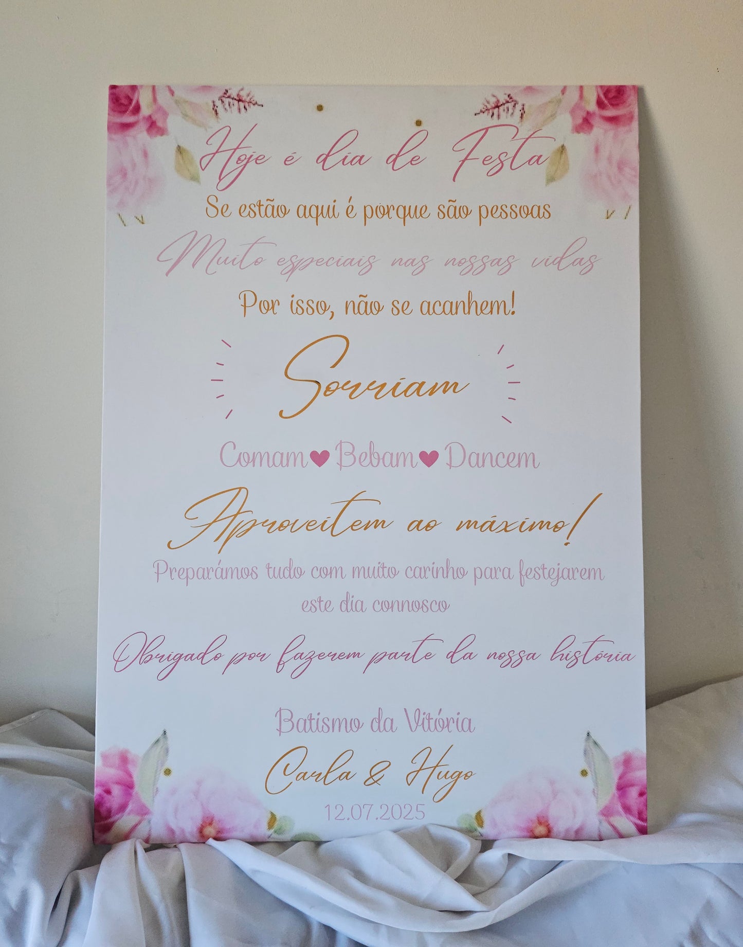 Placard Boas-vindas "C&H"