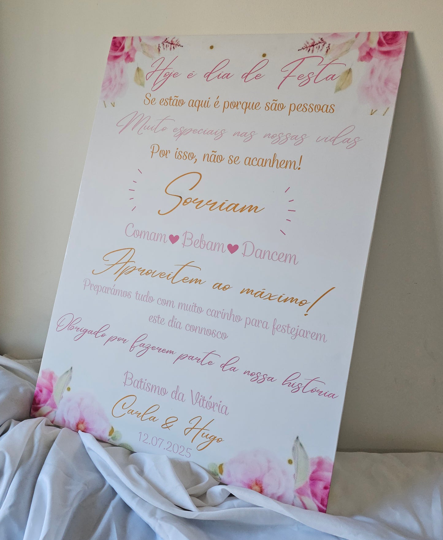 Placard Boas-vindas "C&H"