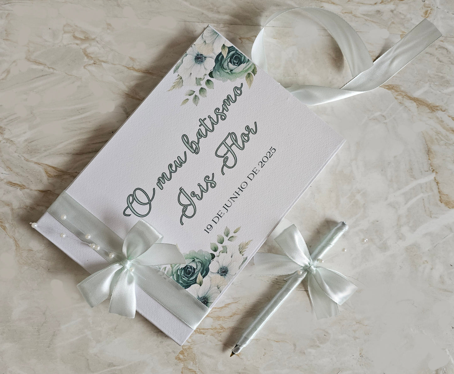 Livro de honra "Floral Verde"