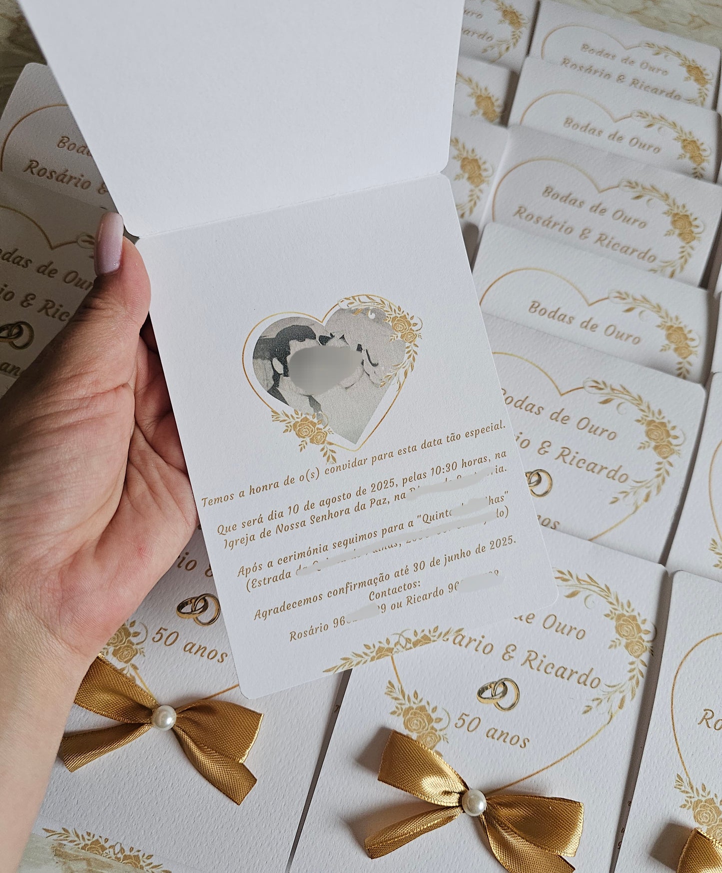 Convites "Bodas de Ouro"