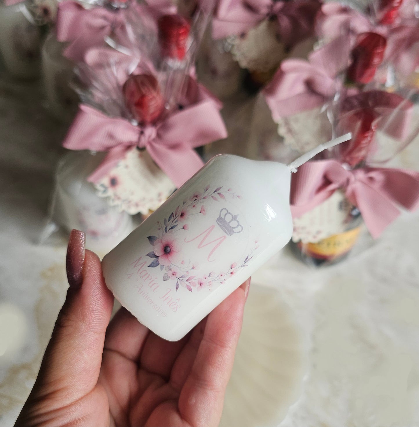 Kit vela personalizada + Beirão "Maria Inês"