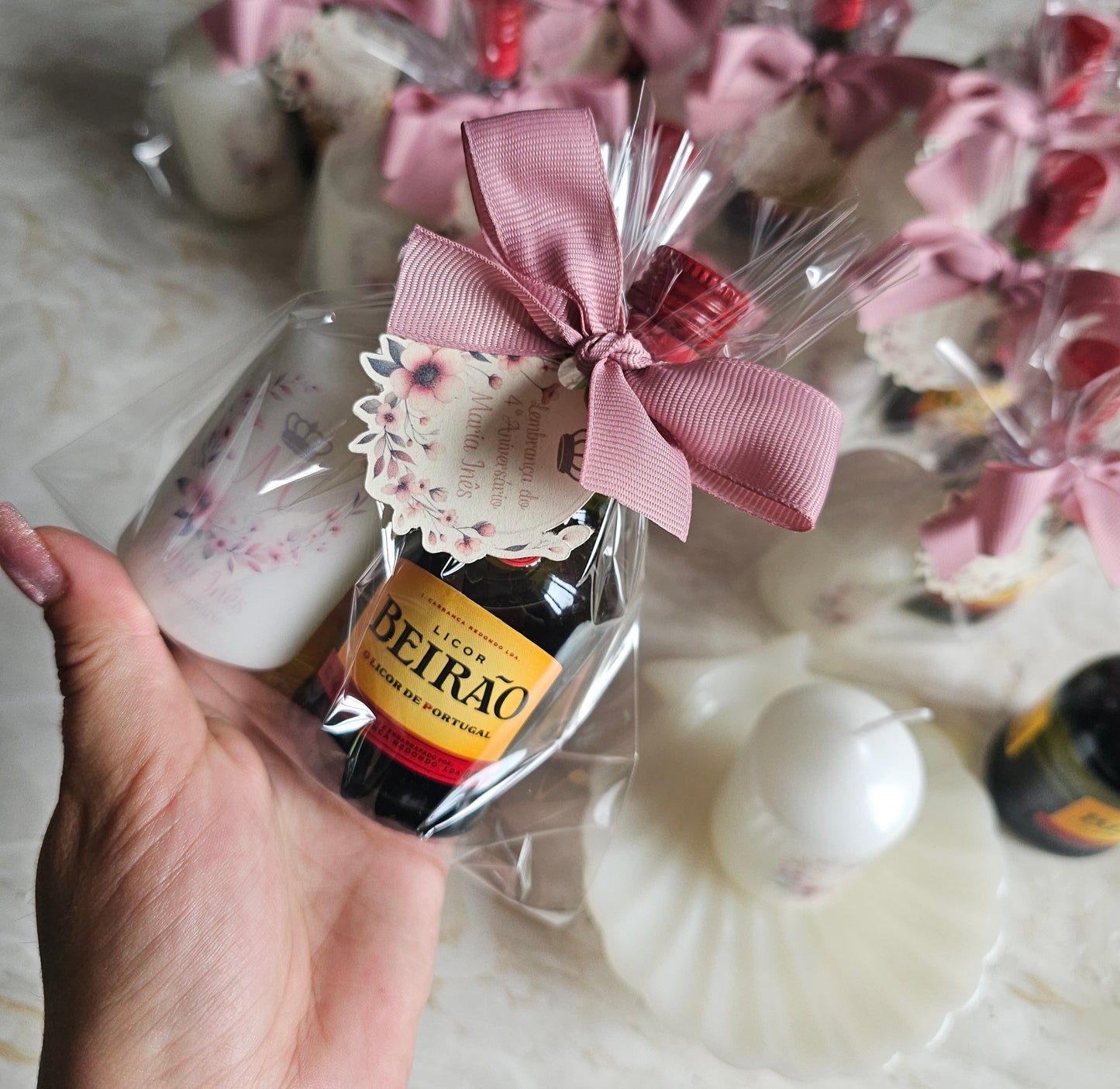 Kit vela personalizada + Beirão "Maria Inês"
