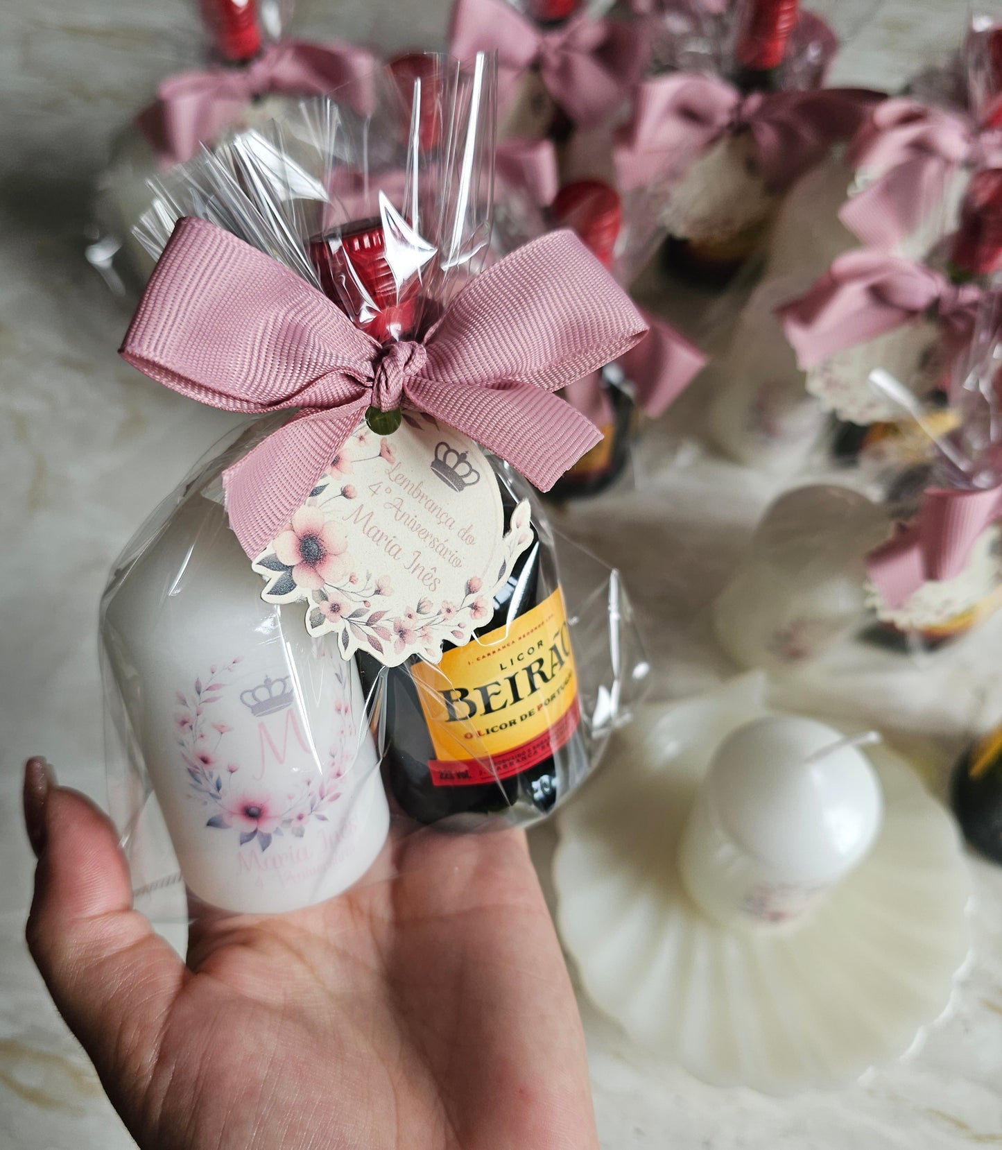Kit vela personalizada + Beirão "Maria Inês"