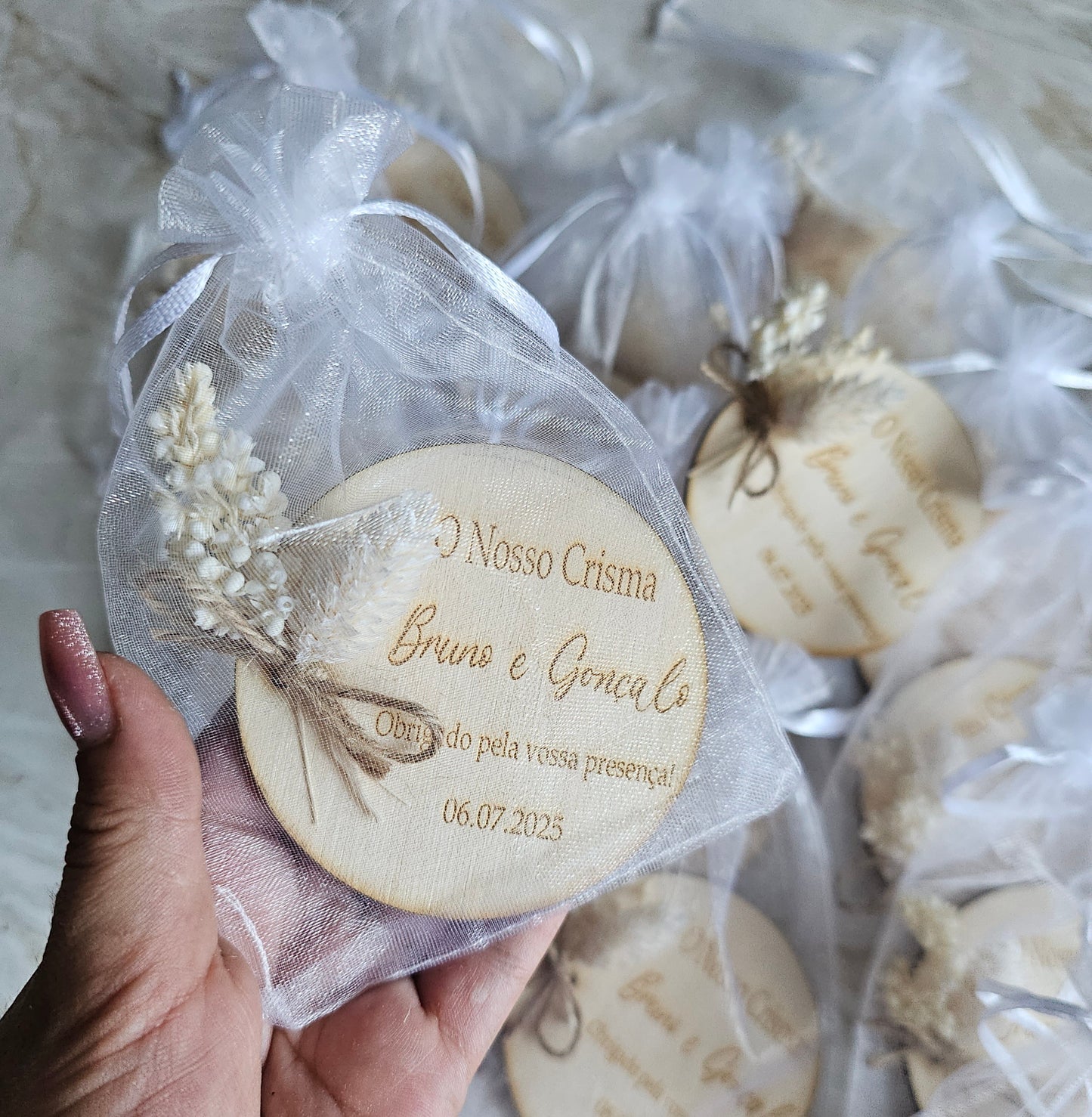 Íman personalizado c/flores preservadas