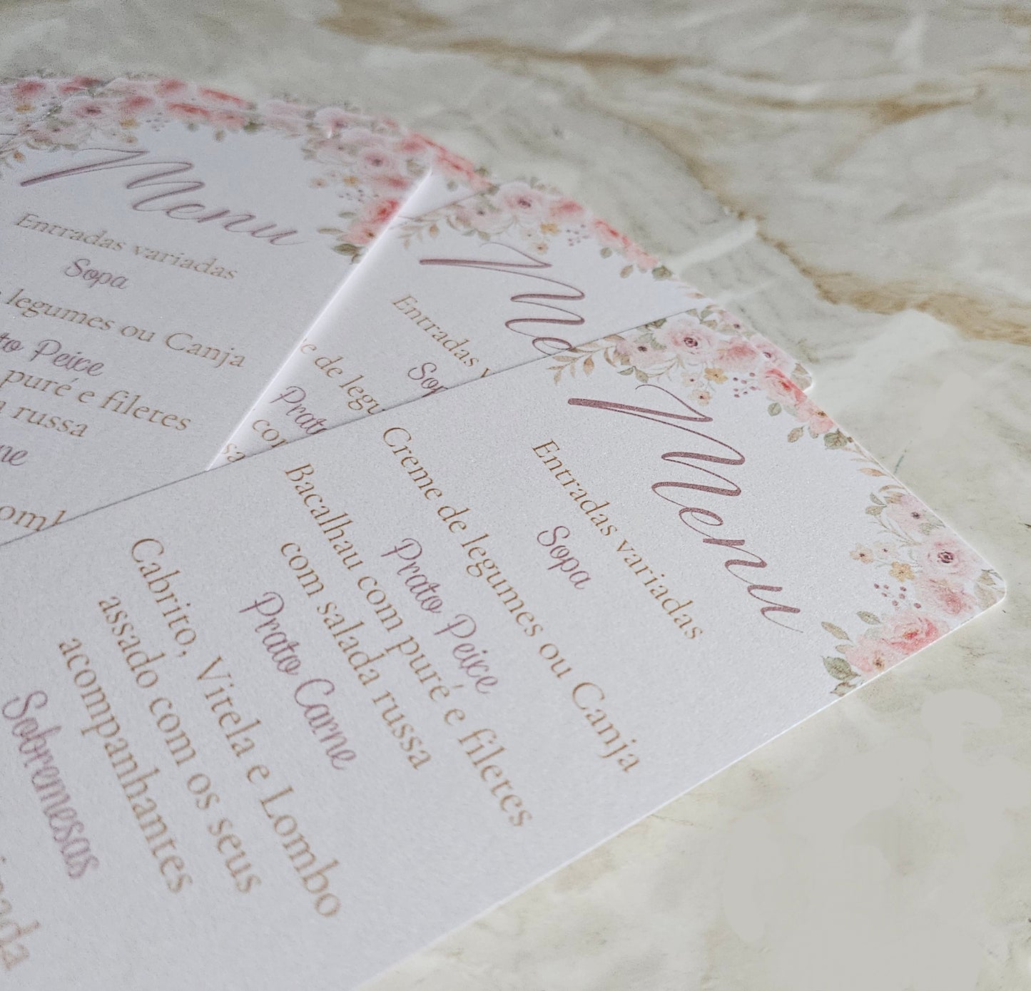 Menus personalizados "Floral"