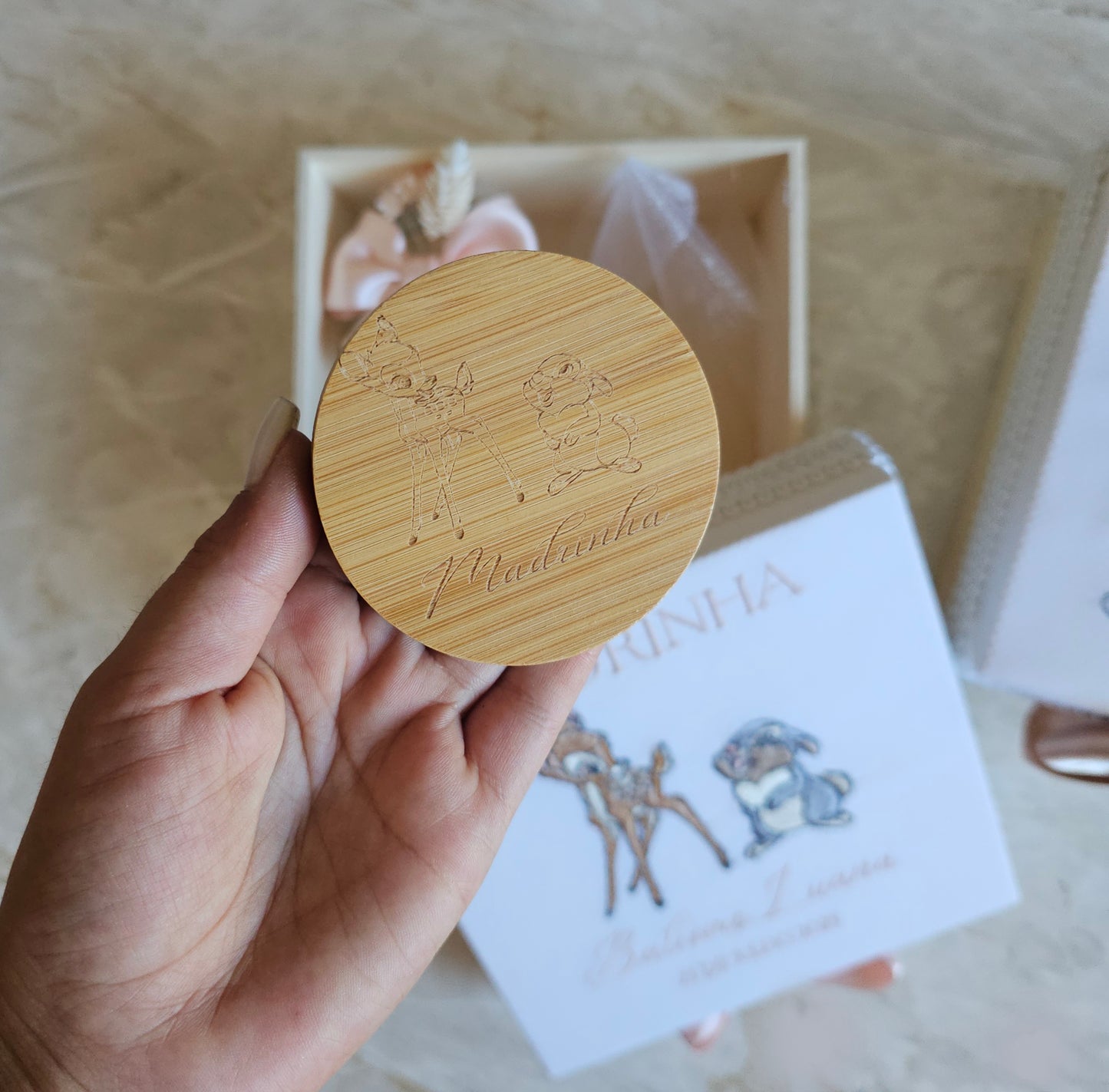 Caixas para Padrinhos "Bambi"