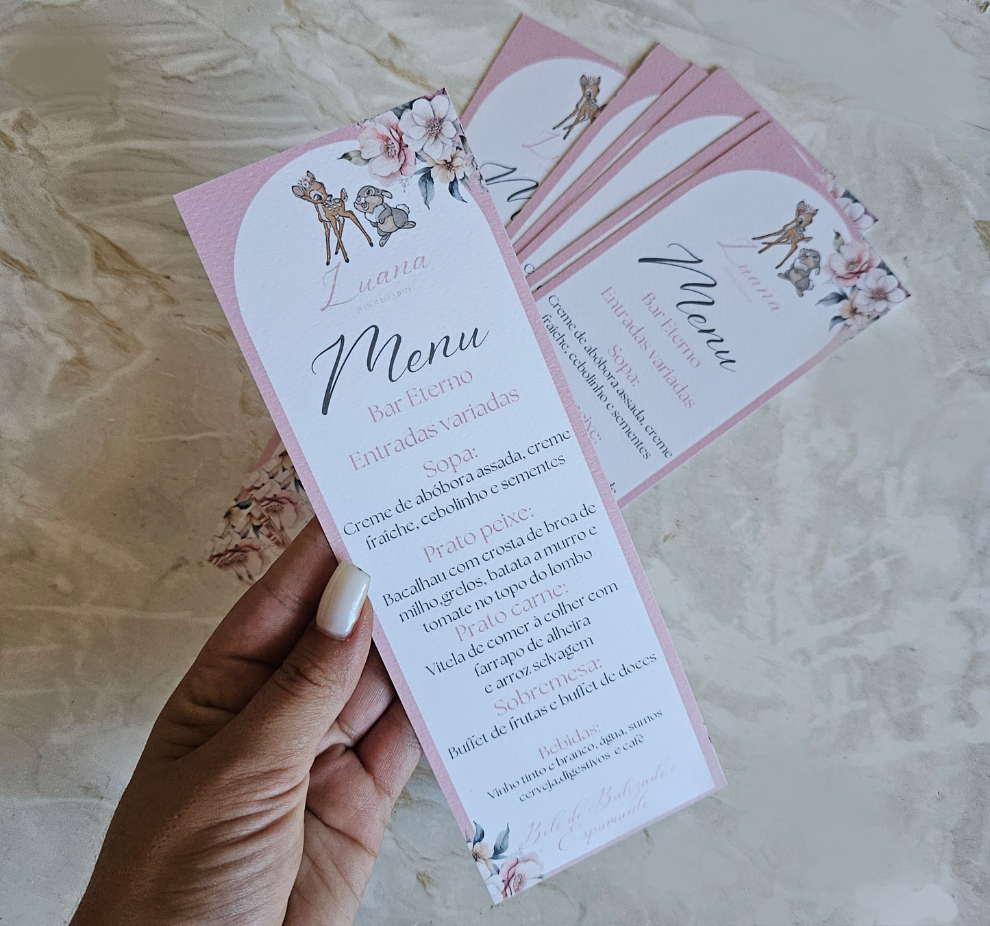 Menus personalizados "Bambi"