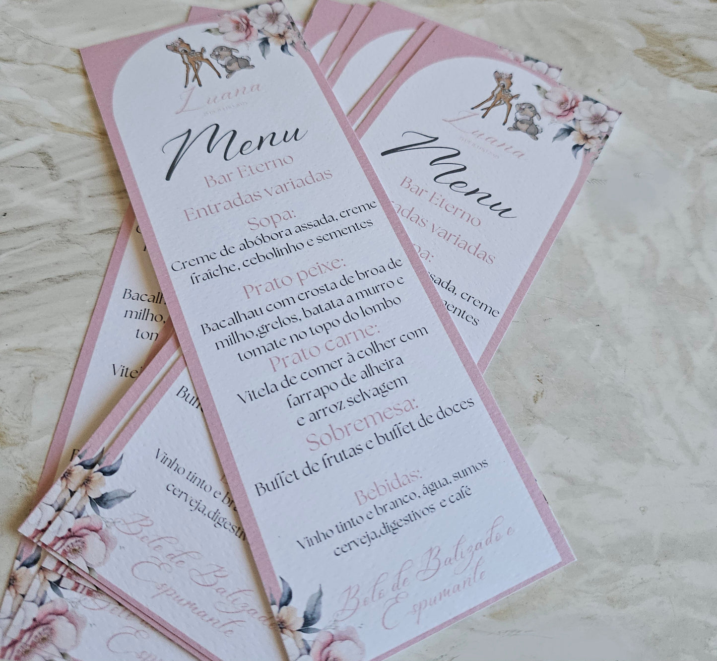 Menus personalizados "Bambi"