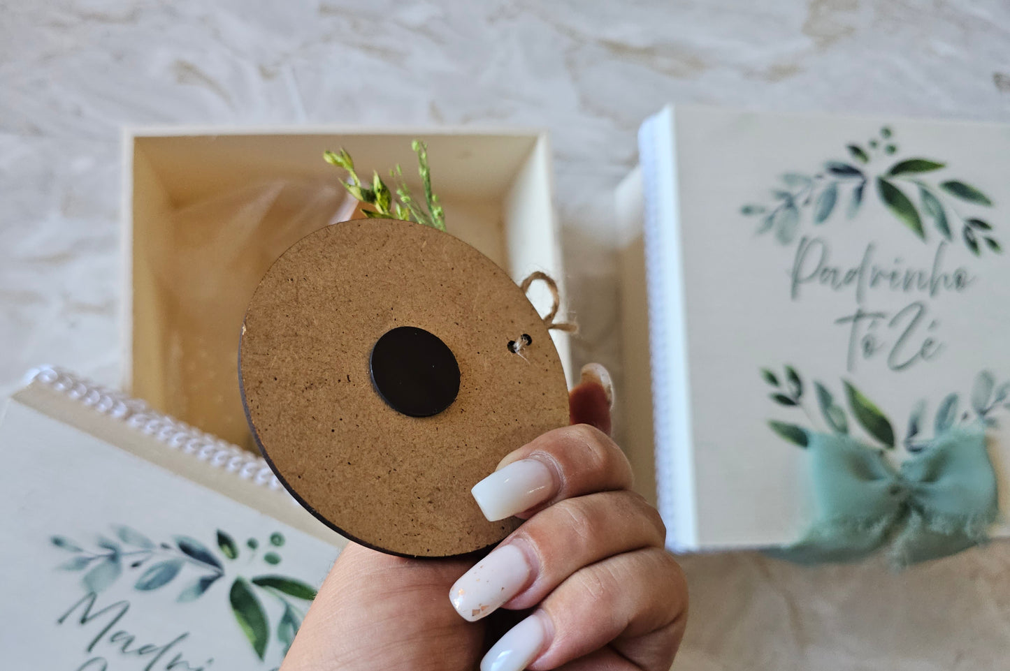 Caixas para Padrinhos tons de verde