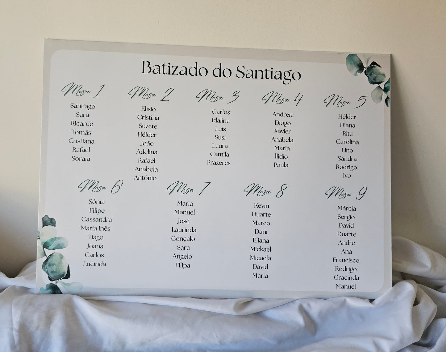 Placard mesas tema Natureza