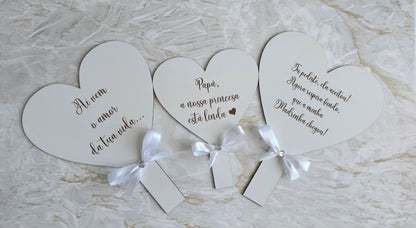 Placa coração Casamento