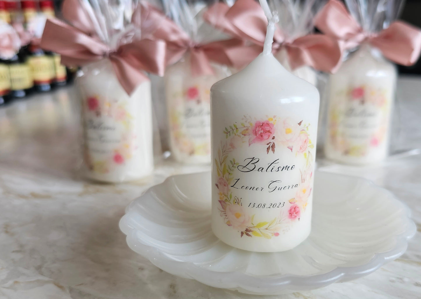 Vela personalizada "Floral"