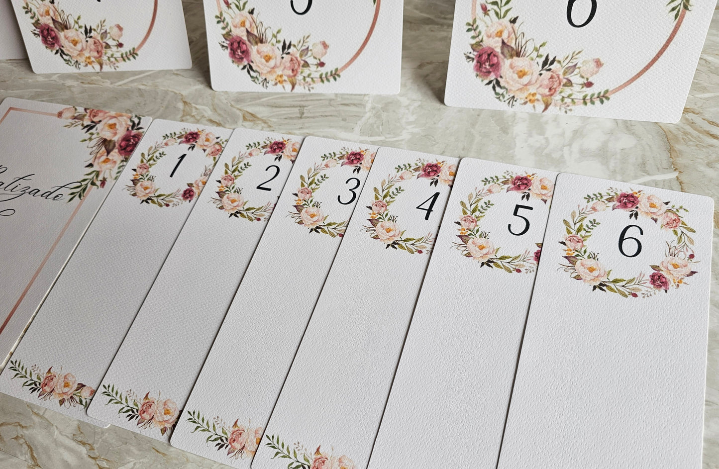 Kit seating plan para preencher floral