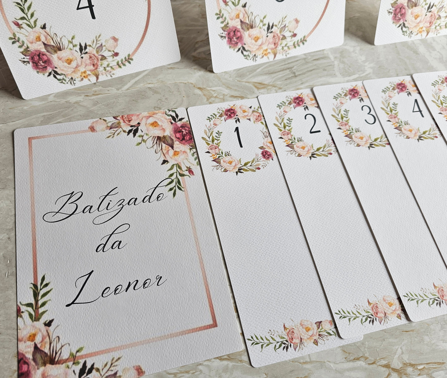 Kit seating plan para preencher floral