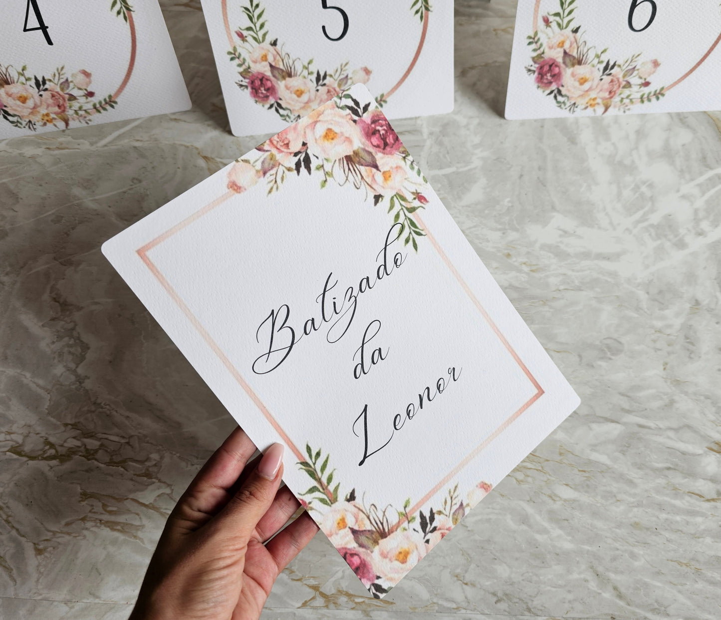 Kit seating plan para preencher floral