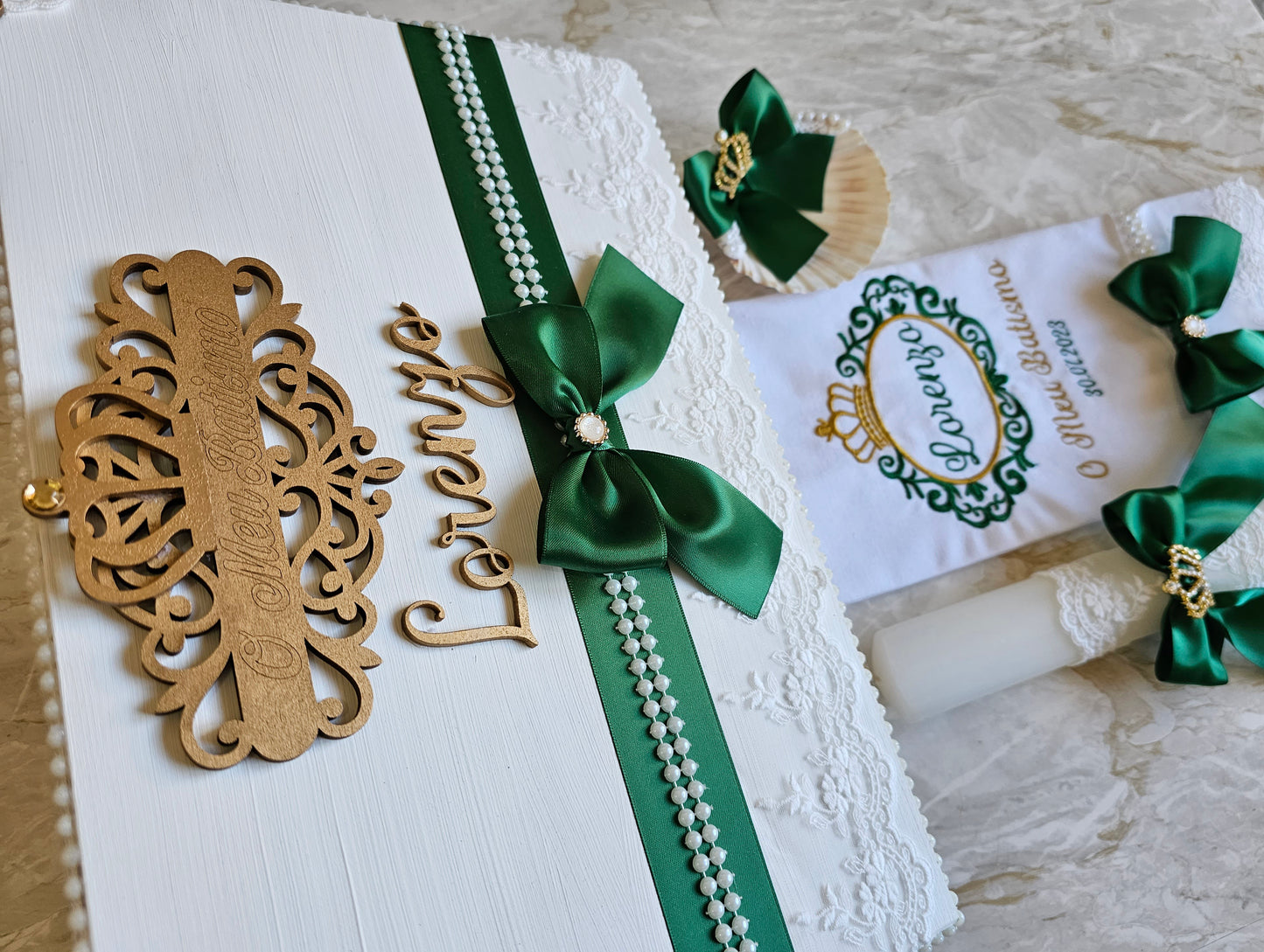 Conjunto de Batismo "Lorenzo" coroa