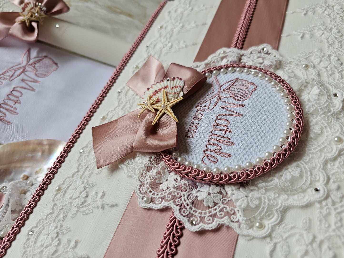 Conjunto de Batismo "Matilde" Mar