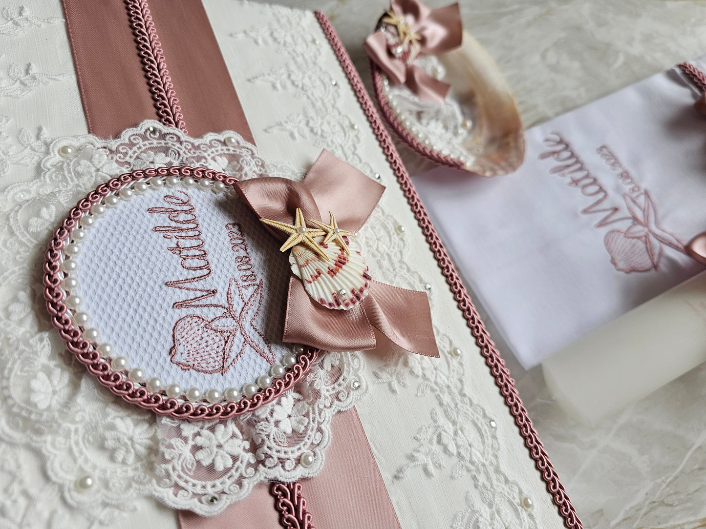 Conjunto de Batismo "Matilde" Mar