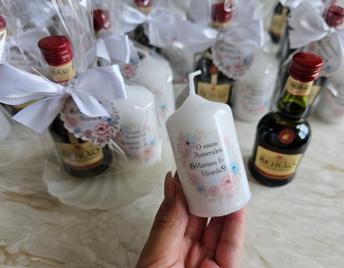Kit vela personalizada + miniatura de Beirão
