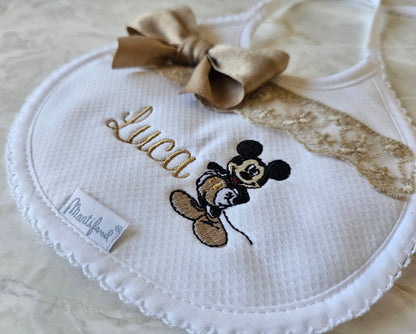 Babete personalizado + prendedor de chupeta